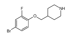 Piperidine, 4-[(4-bromo-2-fluorophenoxy)methyl]- Structure