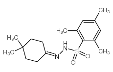 N'-(4,4-二甲基环己叉基)-2,4,6-三甲基苯磺酰肼结构式