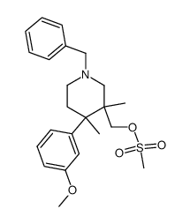 1-Benzyl-3,4-dimethyl-4-(3-methoxyphenyl)-3-(methylsulfonyloxymethyl)-piperidin Structure