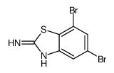 2-BENZOTHIAZOLAMINE, 5,7-DIBROMO- Structure