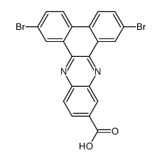 3,6-dibromodibenzo[a,c]phenazine-11-carboxylic acid结构式