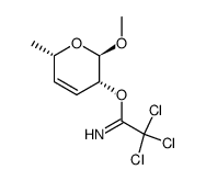 Methyl-3,4,6-tridesoxy-2-O-trichloracetimidoyl-β-D-erythro-hex-3-enopyranosid Structure