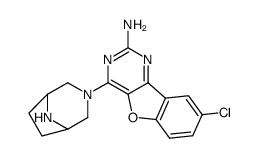 8-Chloro-4-(3,8-diaza-bicyclo[3.2.1]oct-3-yl)-benzo[4,5]furo[3,2-d]pyrimidin-2-ylamine Structure