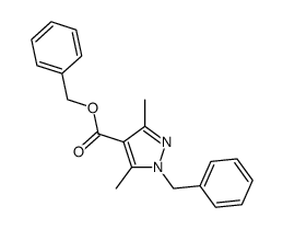 benzyl 1-benzyl-3,5-dimethyl-1H-pyrazole-4-carboxylate结构式