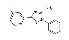 5-(3-FLUORO-PHENYL)-2-PHENYL-2H-PYRAZOL-3-YLAMINE结构式