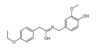 2-(4-ethoxyphenyl)-N-[(4-hydroxy-3-methoxy-phenyl)methyl]acetamide结构式