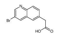 3-Bromo-6-quinolineacetic acid Structure
