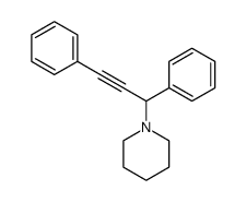 N-(1,3-diphenylprop-2-yn-1-yl)-piperidine结构式