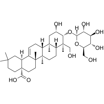 贝萼皂苷元 3-O-beta-D-吡喃葡萄糖苷结构式
