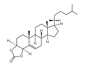 cholest-5-ene-3β,4β-diol cyclic carbonate结构式