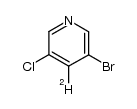 bromo-3 chloro-5 deuterio-4 pyridine Structure