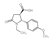 (2R,3R)-1-乙基-2-(4-甲氧基-苯基)-5-氧代吡咯烷-3-羧酸结构式