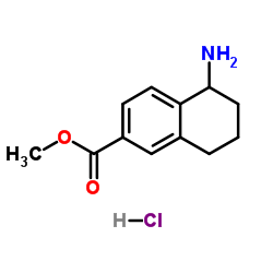 Methyl 5-amino-5,6,7,8-tetrahydronaphthalene-2-carboxylate hydrochloride Structure