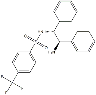 N-[(1R,2R)-2-氨基-1,2-二苯基乙基]-4-(三氟甲基)苯亚磺酰胺结构式