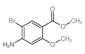 4-氨基-5-溴-2-甲氧基苯甲酸甲酯结构式