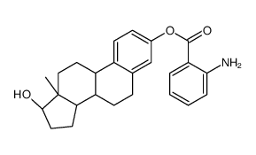 [(8R,9S,13S,14S,17S)-17-hydroxy-13-methyl-6,7,8,9,11,12,14,15,16,17-decahydrocyclopenta[a]phenanthren-3-yl] 2-aminobenzoate Structure