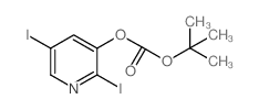 2,5-二碘吡啶-3-碳酸叔丁酯结构式