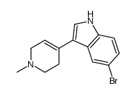 5-溴-3-(1-甲基-1,2,3,6-四氢吡啶-4-基)-1H-吲哚结构式
