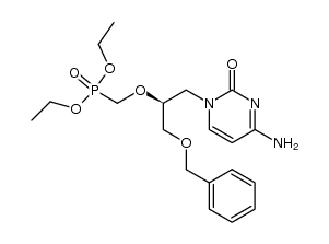 (S)-1-[3-(Benzyloxy)-2-[(diethylphosphonyl)methoxy]propyl]cytosine结构式