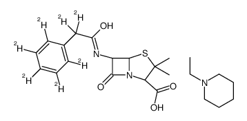 Benzylpenicilline-D7 N-ethylpiperidiniuM saltPenicillin G-D7 salt Structure