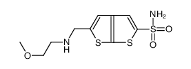 5-[[(2-Methoxyethyl)amino]methyl]thieno[2,3-b]thiophene-2-sulfonamide结构式