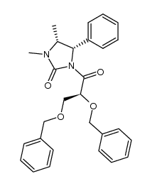 (4S,5R,2'S)-1,5-dimethyl-4-phenyl-3-(2'3'-dibenzyloxypropanoyl)imidazolidin-2-one Structure