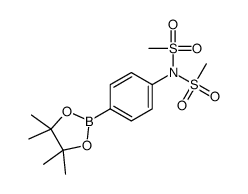 4-(双(甲基磺酰基)氨基)苯硼酸频那醇酯结构式
