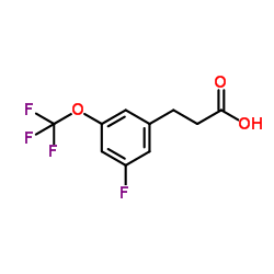 3-[3-Fluoro-5-(trifluoromethoxy)phenyl]propanoic acid Structure