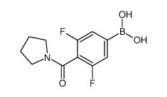 3,5-Difluoro-4-(1-pyrrolidinylcarbonyl)phenylboronic acid结构式