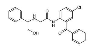 D(+)-N-(2-Benzoyl-4-chlorophenyl)-2-(2-hydroxy-1-phenylethylamino)acetamide结构式