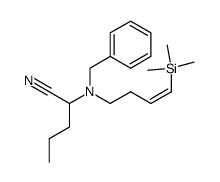 (Z)-2-(benzyl(4-(trimethylsilyl)but-3-en-1-yl)amino)pentanenitrile Structure