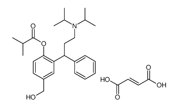 (E)-but-2-enedioic acid,[2-[3-[di(propan-2-yl)amino]-1-phenylpropyl]-4-(hydroxymethyl)phenyl] 2-methylpropanoate Structure