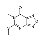 6-methyl-5-(methylthio)furazano[3,4-d]pyrimidin-7(6H)-one结构式