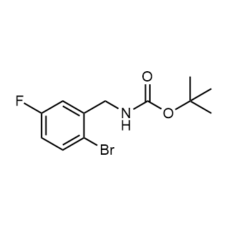 [(2-溴-5-氟苯基)甲基]氨基甲酸叔丁酯结构式