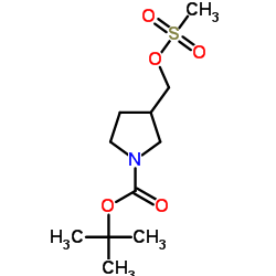 3-Methanesulfonyloxymethyl-pyrrolidine-1-carboxylic acid tert butyl ester Structure