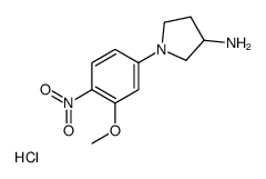 1-(3-methoxy-4-nitrophenyl)pyrrolidin-3-amine,hydrochloride Structure