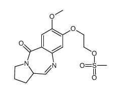 2-[(7-Methoxy-5-oxo-2,3,5,11a-tetrahydro-1H-pyrrolo[2,1-c][1,4]be nzodiazepin-8-yl)oxy]ethyl methanesulfonate结构式