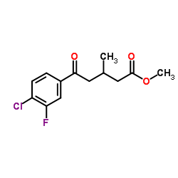 Methyl 5-(4-chloro-3-fluorophenyl)-3-methyl-5-oxopentanoate Structure