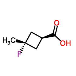 反-3-氟-3-甲基环丁烷-1-羧酸结构式