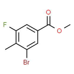 3-溴-5-氟-4-甲基苯甲酸甲酯结构式