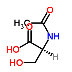 N-乙酰基-L-丝氨酸结构式
