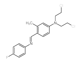 m-Toluidine, N, N-bis (2-chloroethyl)-4-[N-(p-fluorophenyl)formimidoyl]-结构式