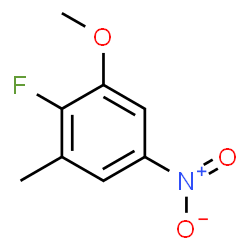 2-氟-3-甲基-5-硝基苯甲醚结构式