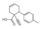 1-cyano-6-(4-methylphenyl)cyclohex-3-ene-1-carboxylic acid结构式