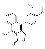4-amino-9-(3,4-dimethoxyphenyl)-1H-benzo[f][2]benzofuran-3-one结构式