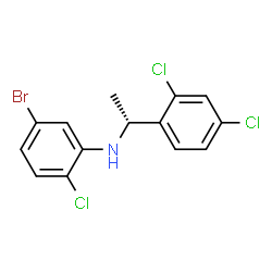 5-Bromo-2-chloro-N-[(1R)-1-(2,4-dichlorophenyl)ethyl]aniline Structure