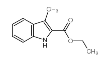 3-甲基-1H-吲哚-2-羧酸乙酯结构式