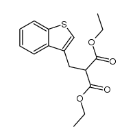 benzo[b]thiophen-3-ylmethyl-malonic acid diethyl ester Structure