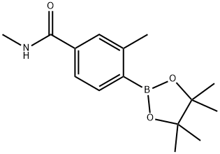 4-(甲基氨基甲酰基)-2-甲基苯硼酸频哪醇酯结构式