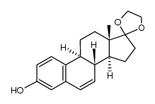 17,17-ethanediyldioxy-estra-1,3,5(10),6-tetraen-3-ol结构式